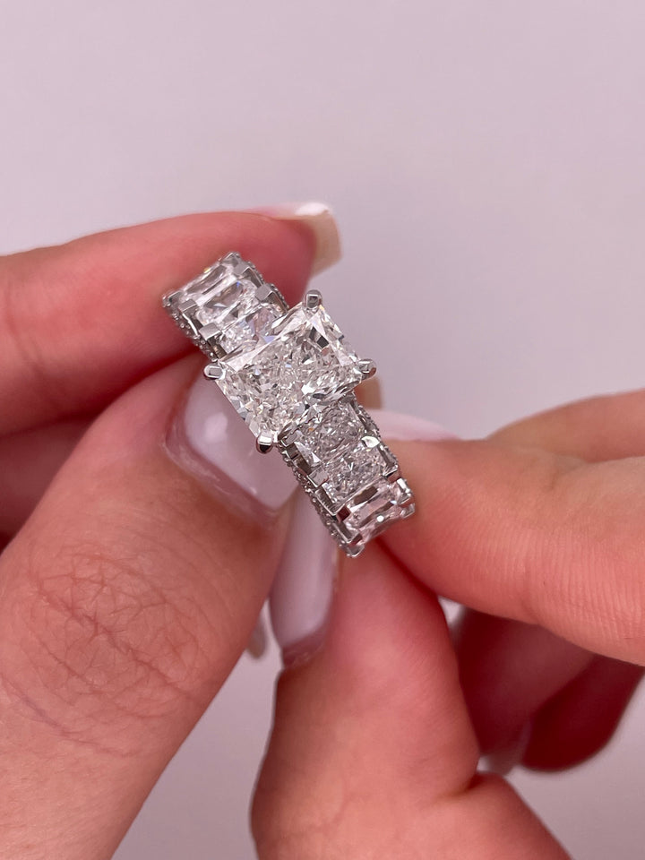 טבעת אירוסין קים 7 קראט מעבדה cvd