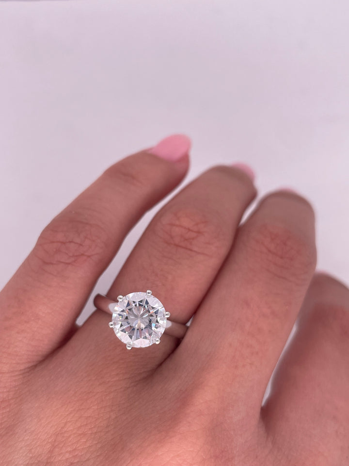 טבעת אירוסין סוליטר 2 קראט מעבדה cvd