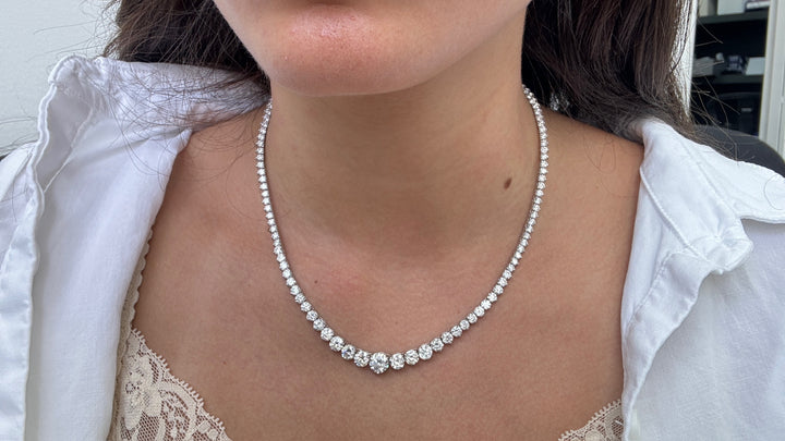 שרשרת קולייר יהלומים ״דגרדה״ 20 קראט מעבדה