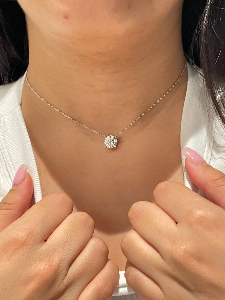 שרשרת יהלום מרחף 3 קראט