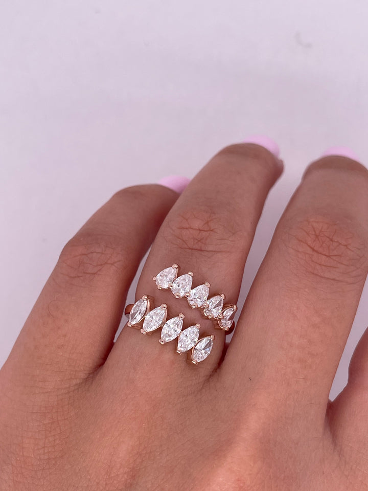 טבעת יהלומים ספירלה 2 קראט מעבדה cvd