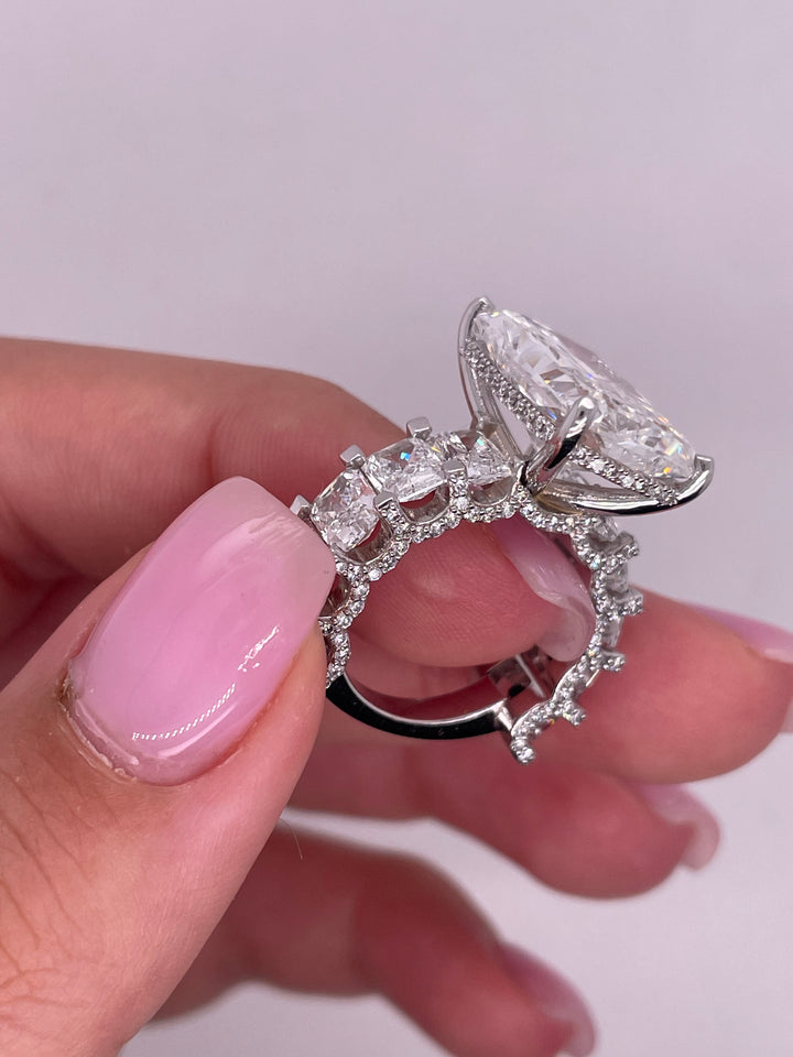 טבעת אירוסין ״דיאן ״ 16 קראט יהלומים מעבדה cvd