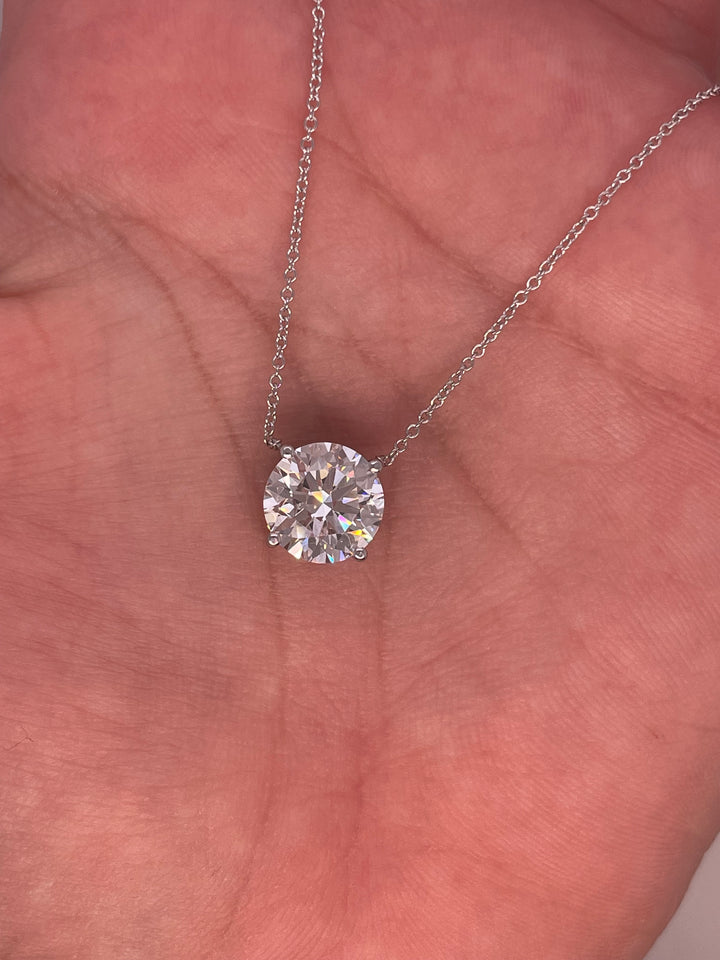 שרשרת יהלום מרחף 2 קראט יהלום טבעי