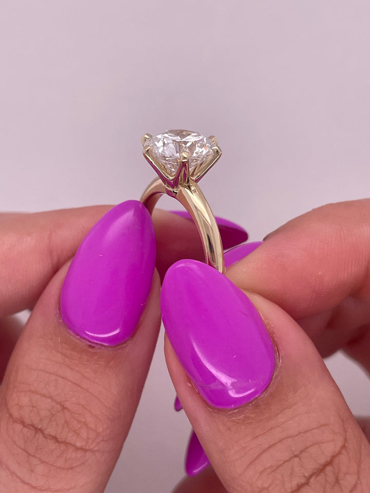 טבעת אירוסין סוליטר 6 שיניים 2.50 קראט