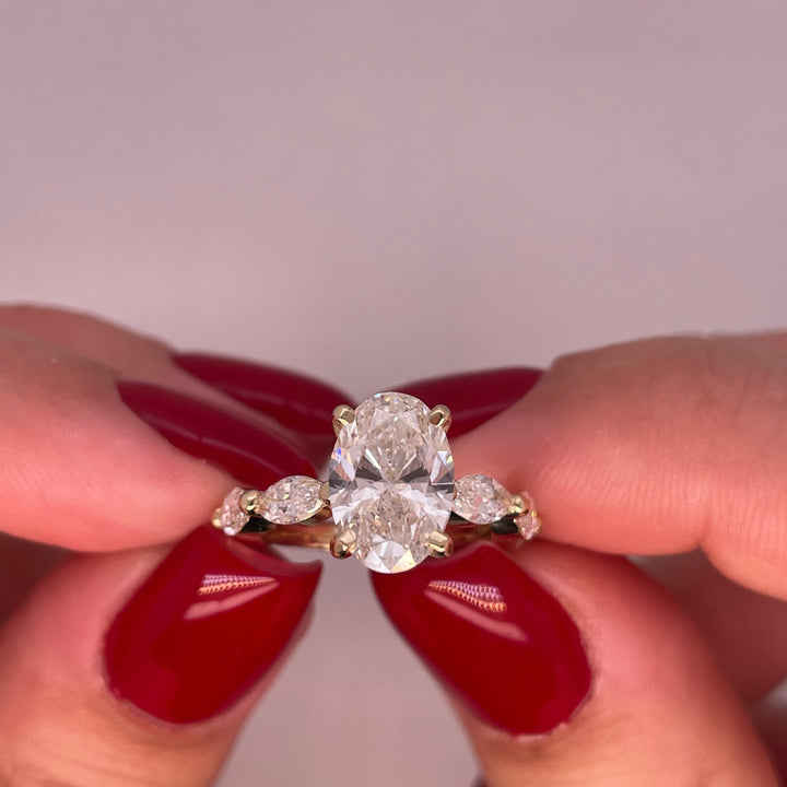 טבעת אירוסין דגם היילי 3.20 קראט טבעי