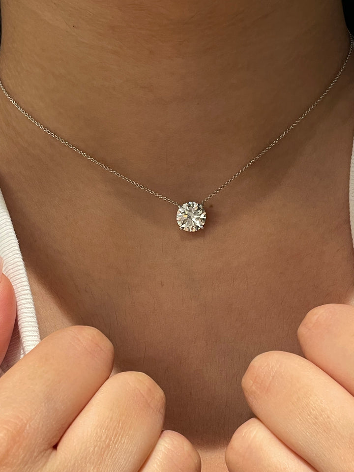 שרשרת יהלום מרחף 3 קראט