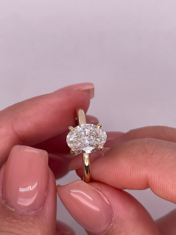 טבעת סוליטר קלאסית 0.75 קראט