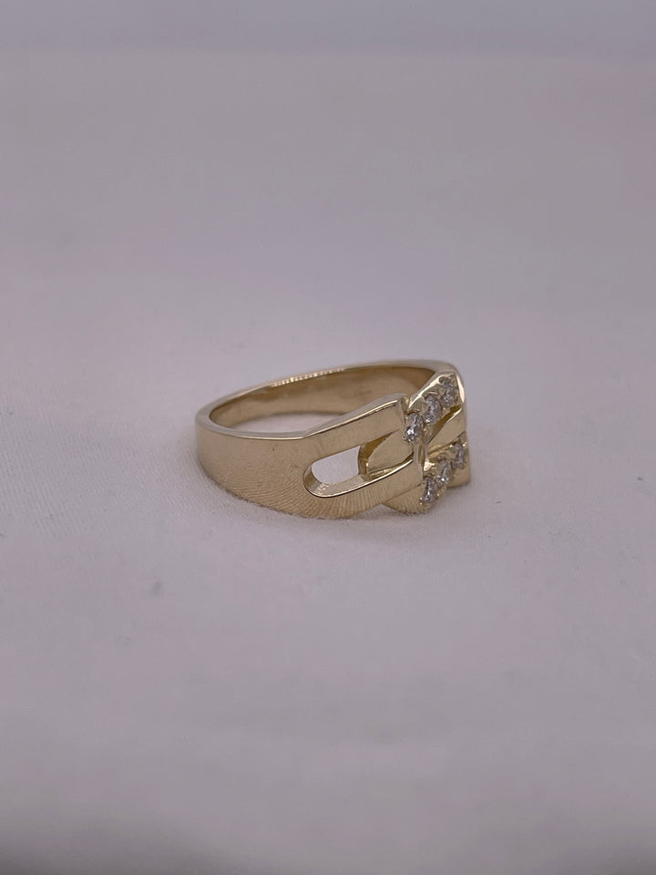 טבעת יהלומים טבעיים ״לונה״ 0.18 קראט טבעי