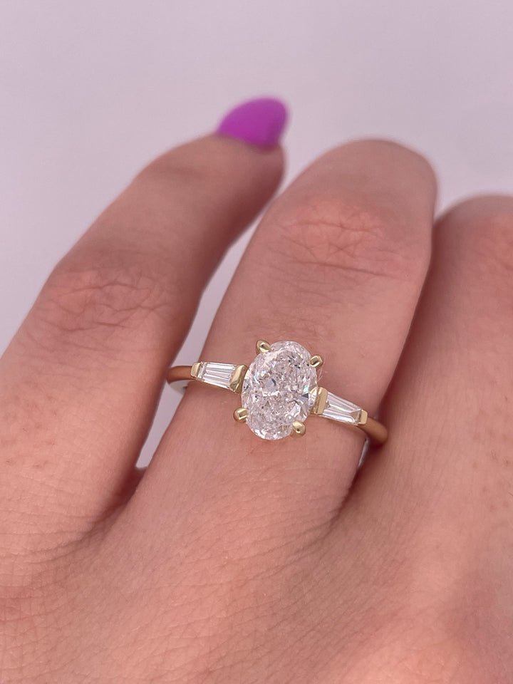 טבעת אירוסין מיה 2 קראט מעבדה cvd