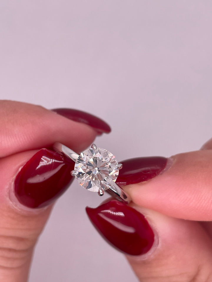 טבעת אירוסין סוליטר יהלום 1.50 קראט מעבדה cvd