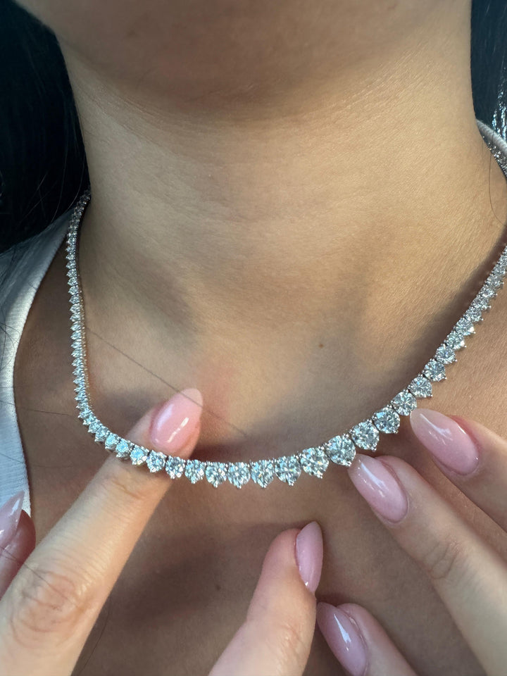 שרשרת קולייר יהלומים ״דגרדה״ 17 קראט מעבדה