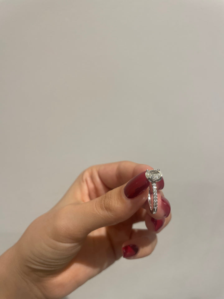 טבעת אירוסין קלאסית 0.55 קראט טבעי