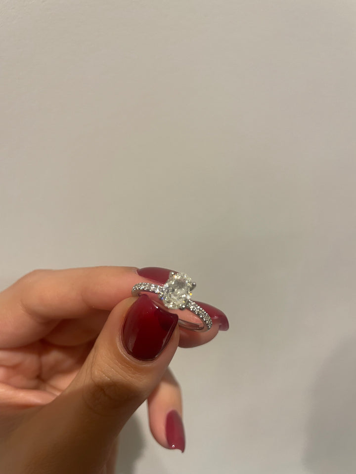 טבעת אירוסין קלאסית 0.55 קראט טבעי