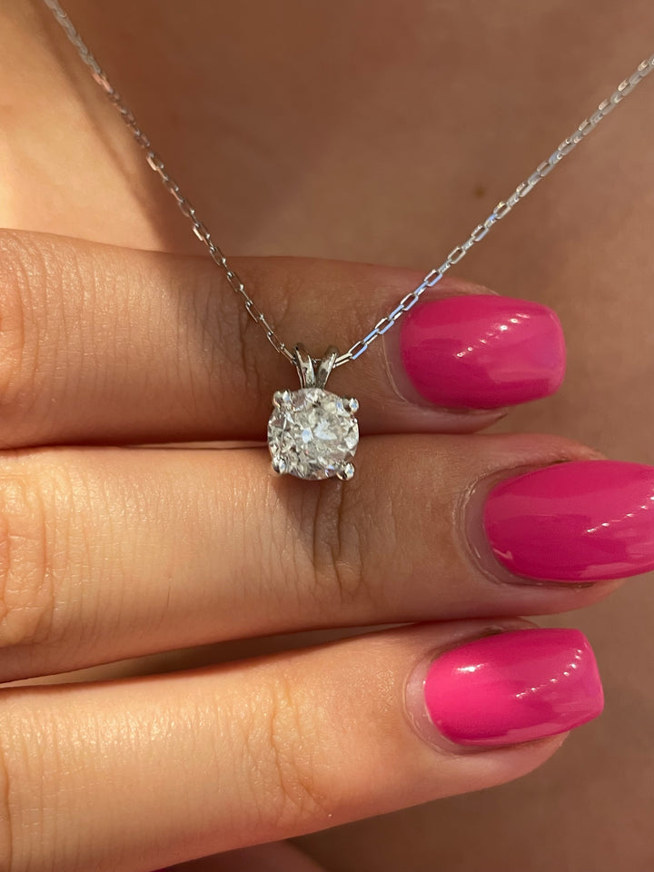 שרשרת יהלום סוליטר 1.25 קראט מעבדה