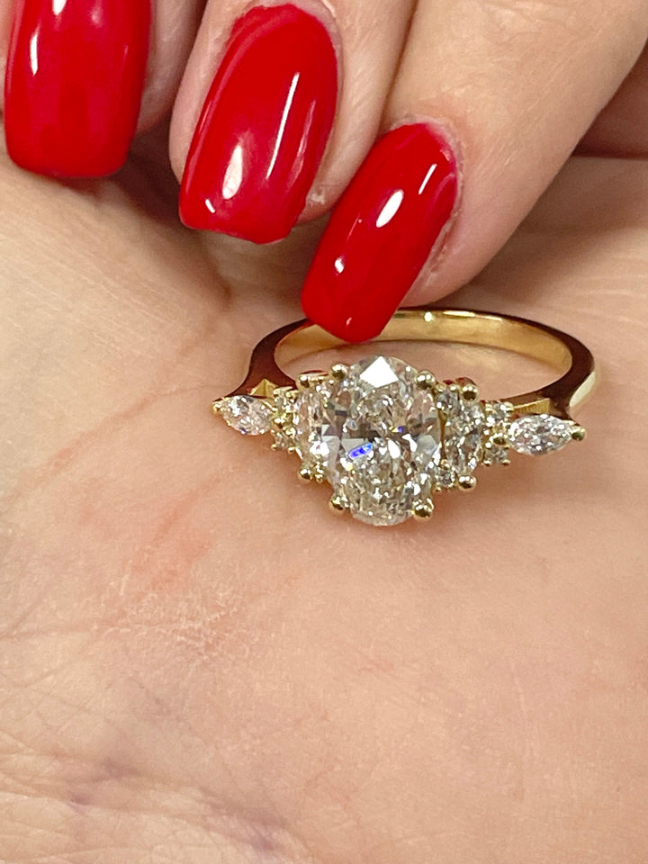 טבעת אירוסין דגם ״הילה״ 2.50 קראט טבעי