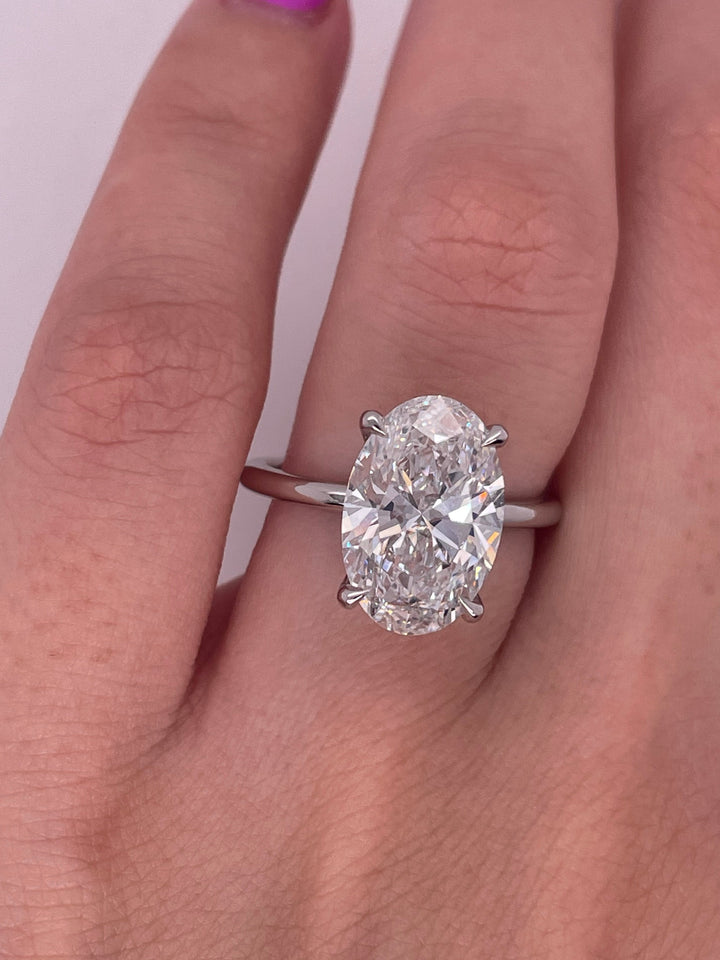 טבעת אירוסין סוליטר 3 קראט מעבדה cvd