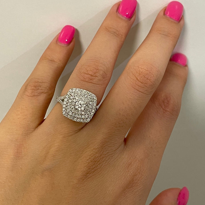 טבעת יהלומים אמור 1 קראט טבעי