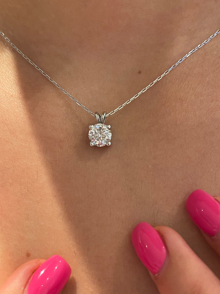 שרשרת יהלום סוליטר 1.25 קראט מעבדה