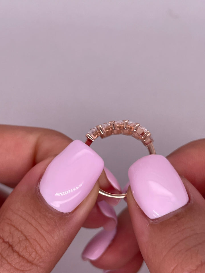 טבעת יהלומים ספירלה 2 קראט מעבדה cvd