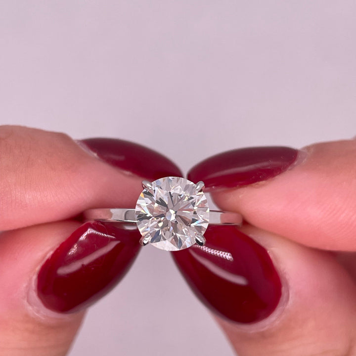 טבעת אירוסין סוליטר 1 קראט טבעי