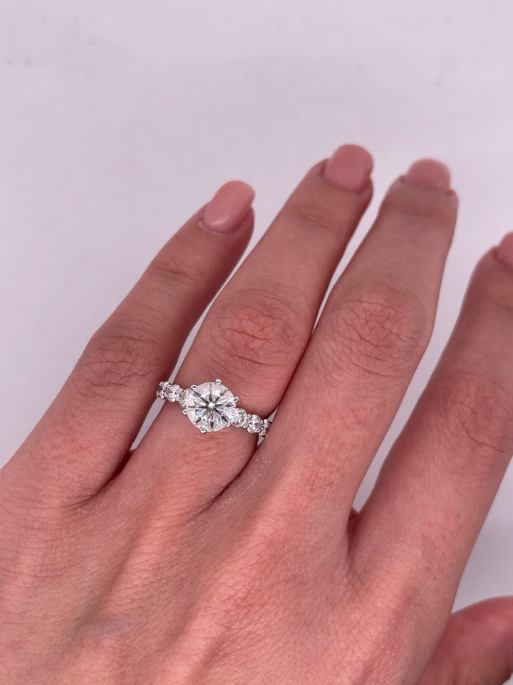 טבעת אירוסין דגם סבן 1.60 קראט טבעי