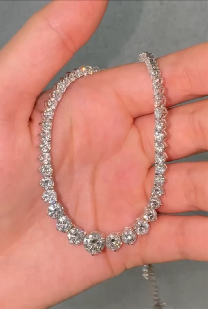 שרשרת קולייר יהלומים ״דגרדה״ 20 קראט מעבדה