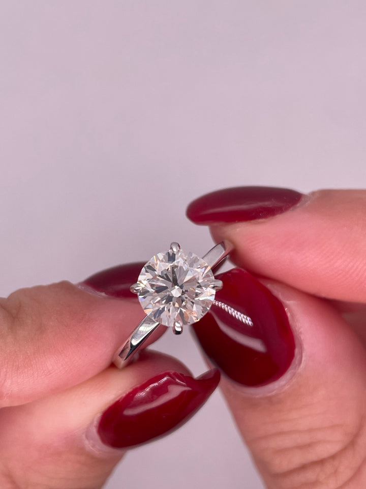 טבעת אירוסין סוליטר 1 קראט טבעי