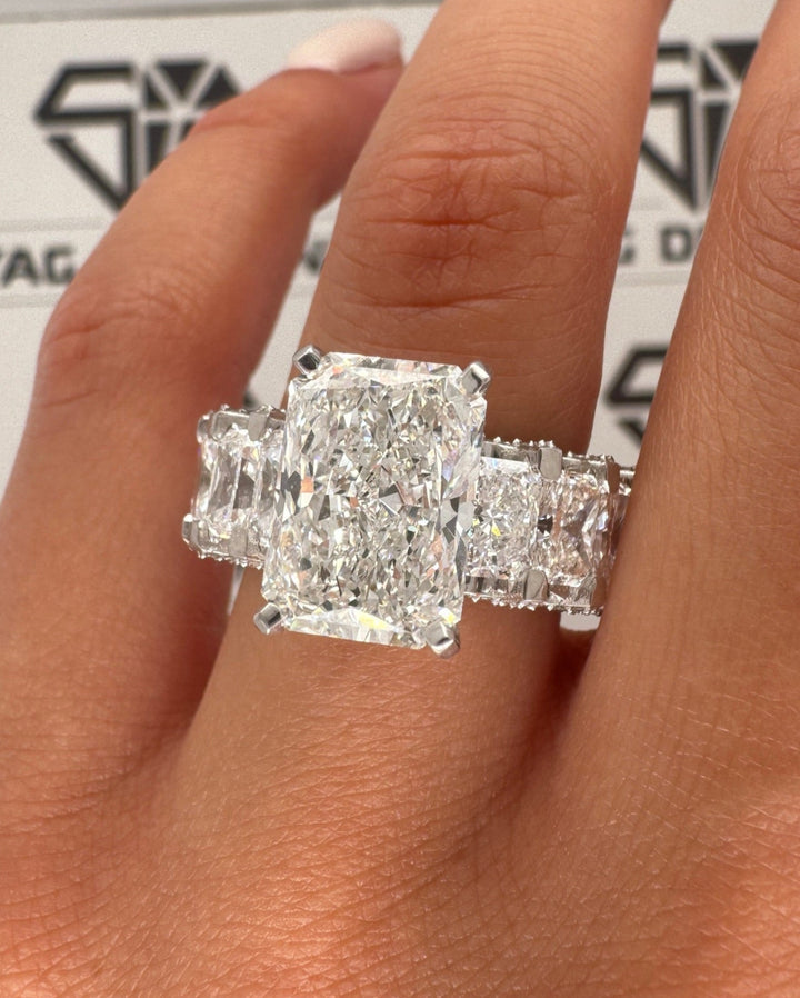 טבעת אירוסין 10 קראט יהלומים מעבדה cvd