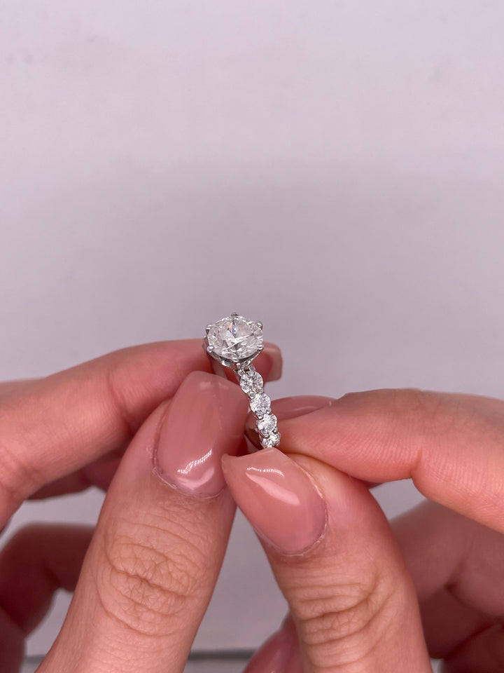 טבעת אירוסין דגם סבן 1.60 קראט טבעי