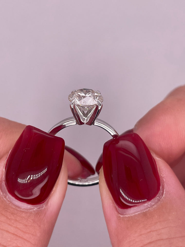 טבעת אירוסין סוליטר יהלום 1.50 קראט מעבדה cvd