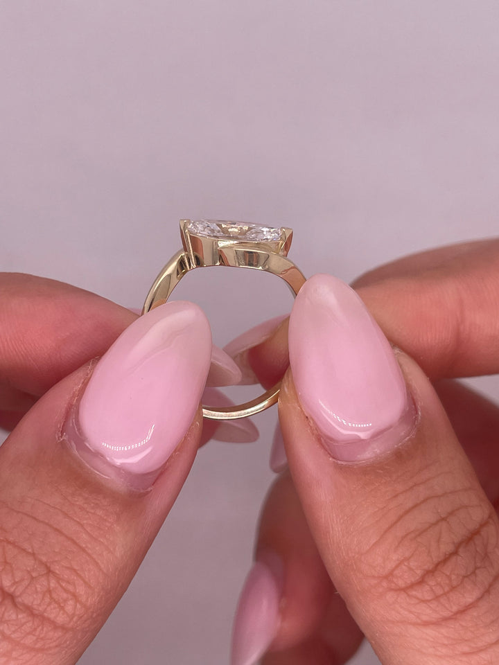 טבעת אירוסין סוליטר ״ריף״ 1.50 קראט מעבדה cvd