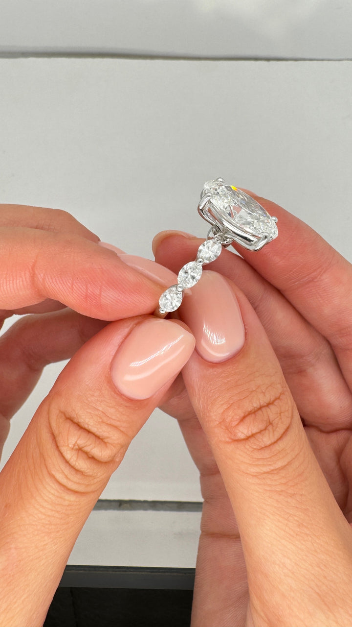 טבעת אירוסין ״קים״ 6.20 קראט מעבדה cvd