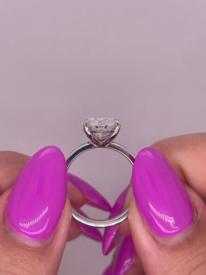 טבעת אירוסין סוליטר 3 קראט מעבדה cvd