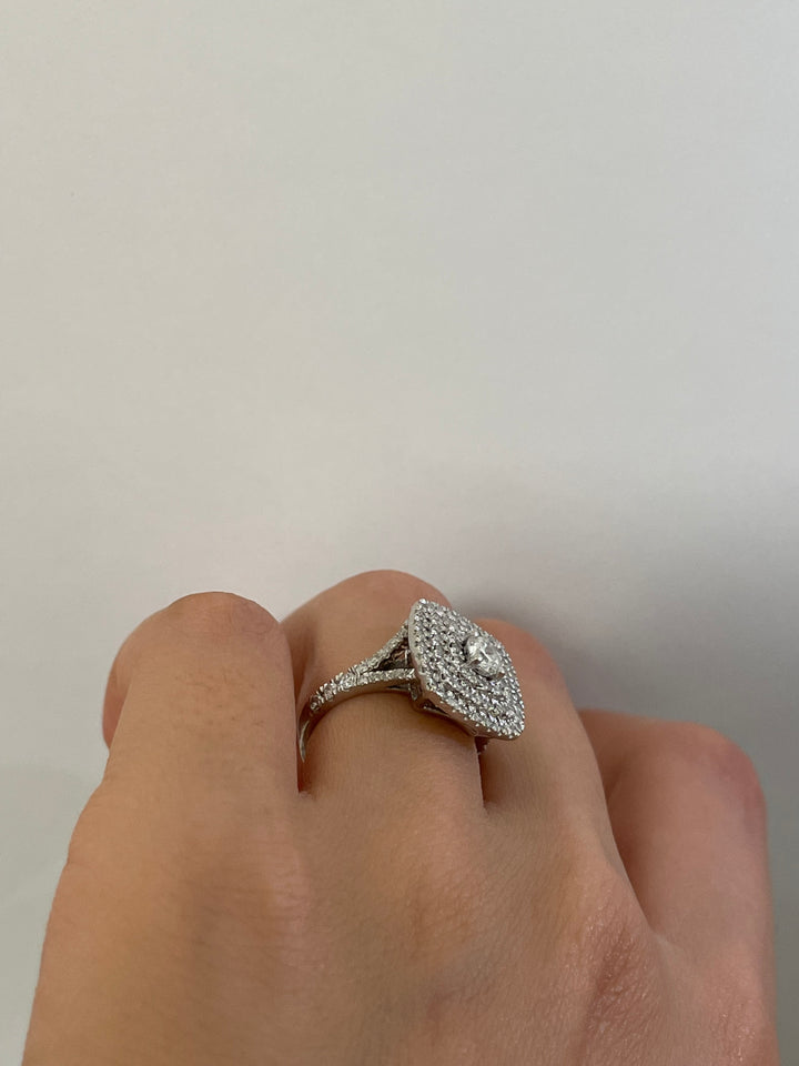 טבעת יהלומים דגם אמור 1 קראט מעבדה