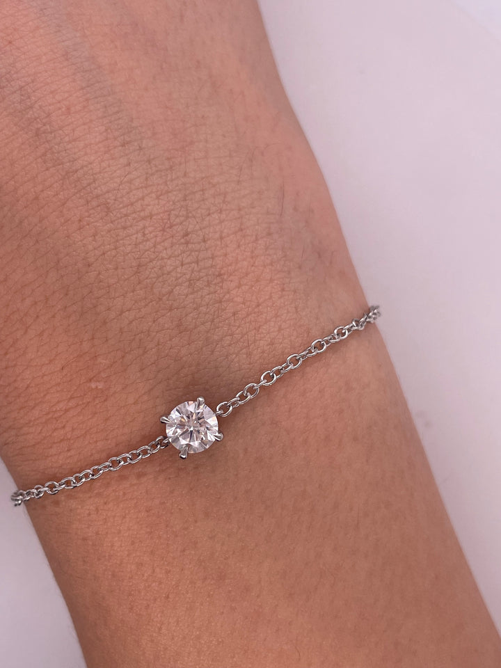 צמיד יהלום בודד 0.50 קראט יהלום טבעי