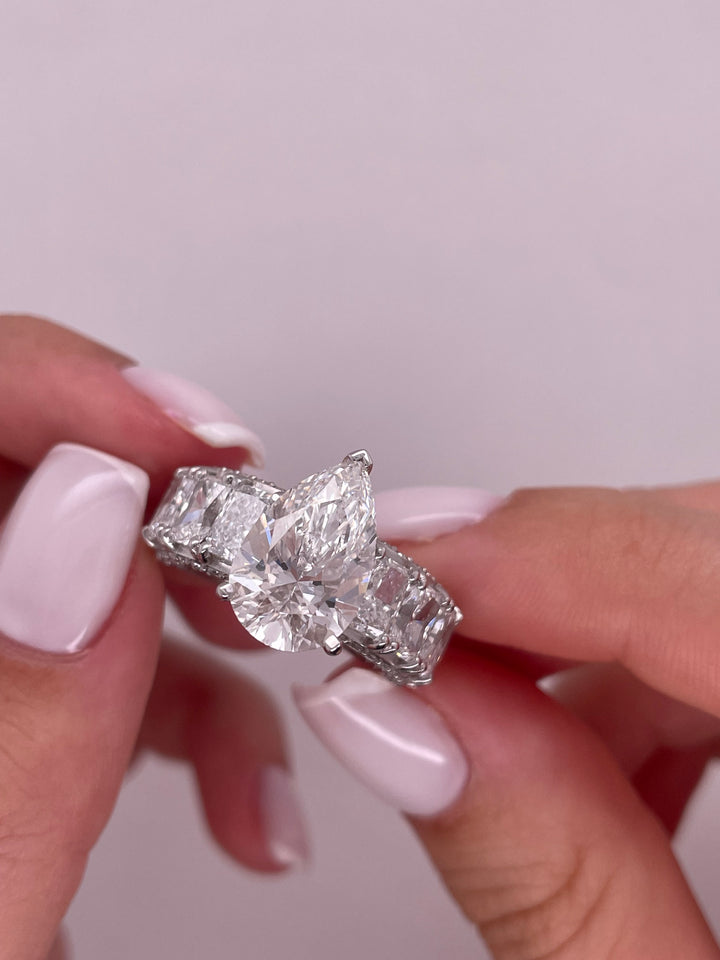 טבעת אירוסין דגם ליה 8 קראט טבעי