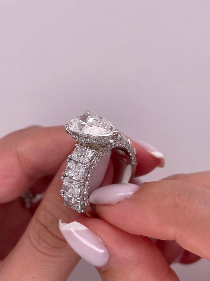 טבעת אירוסין דגם ליה 8 קראט טבעי