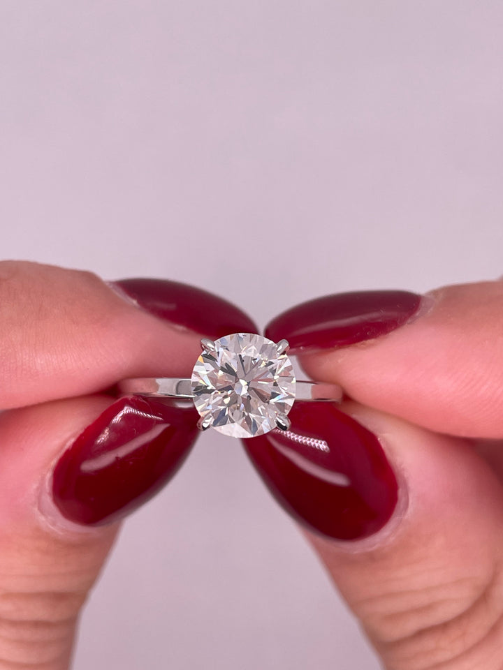 טבעת אירוסין סוליטר יהלום 1.50 קראט מעבדה cvd