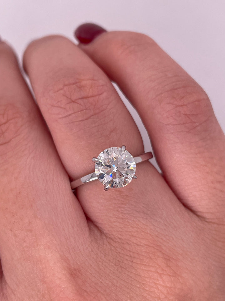 טבעת אירוסין סוליטר יהלום 1.50 קראט מעבדה cvd