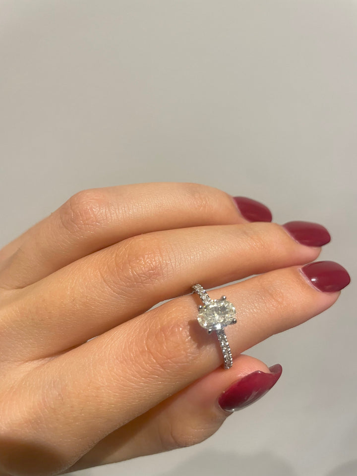 טבעת אירוסין קלאסית 0.55 קראט טבעי