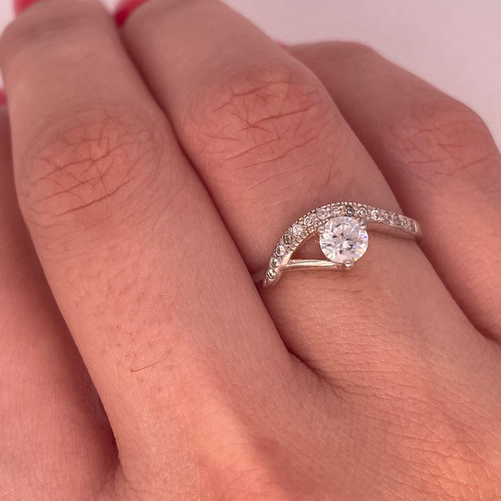 טבעת אירוסין טוויסט 0.50 קראט