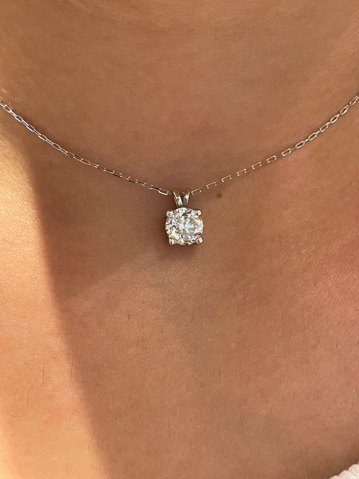 שרשרת יהלום סוליטר 1.25 קראט מעבדה