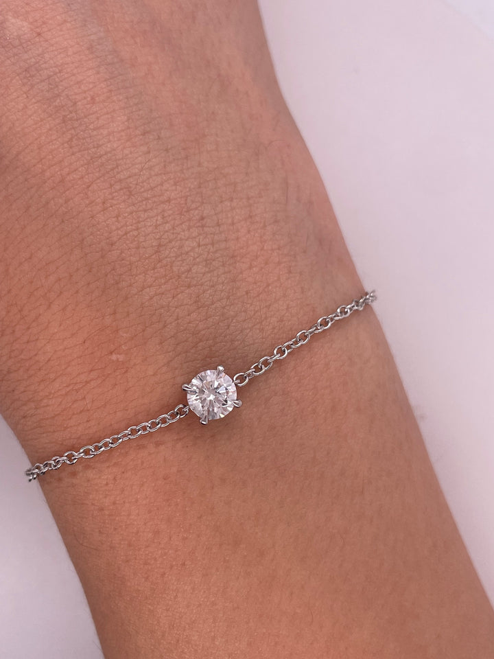 צמיד יהלום עגול מרחף 0.50 קראט מעבדה