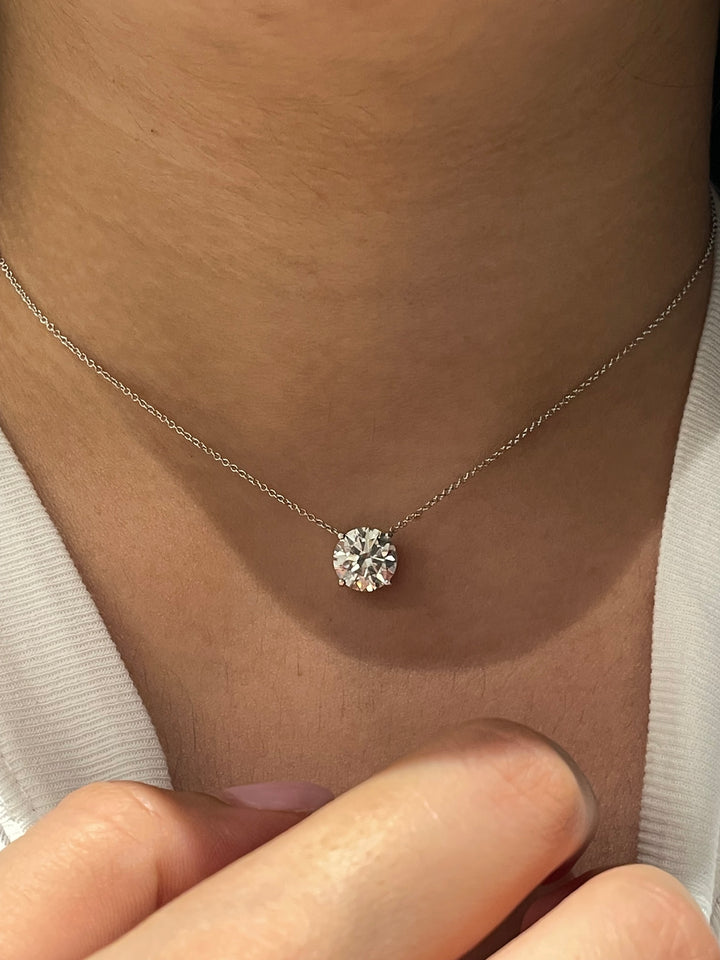 שרשרת יהלום מרחף 3 קראט