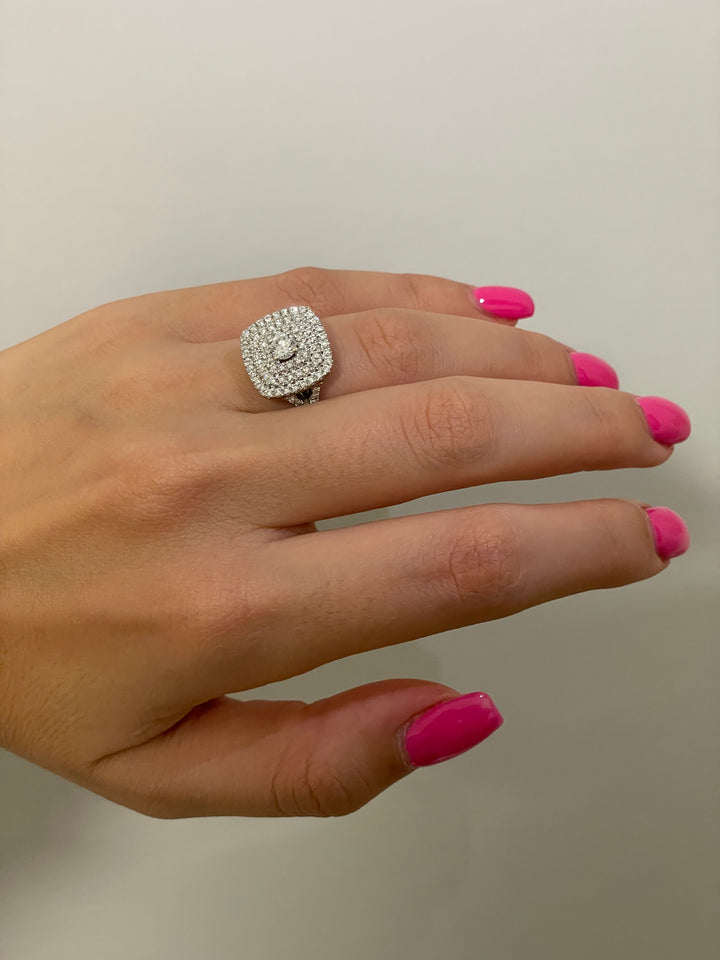 טבעת יהלומים דגם אמור 1 קראט מעבדה