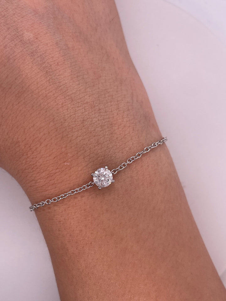 צמיד יהלום עגול מרחף 0.50 קראט מעבדה