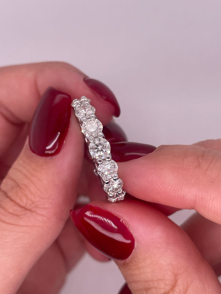 טבעת אטרנטי שלמה 4 קראט יהלומים מעבדה cvd