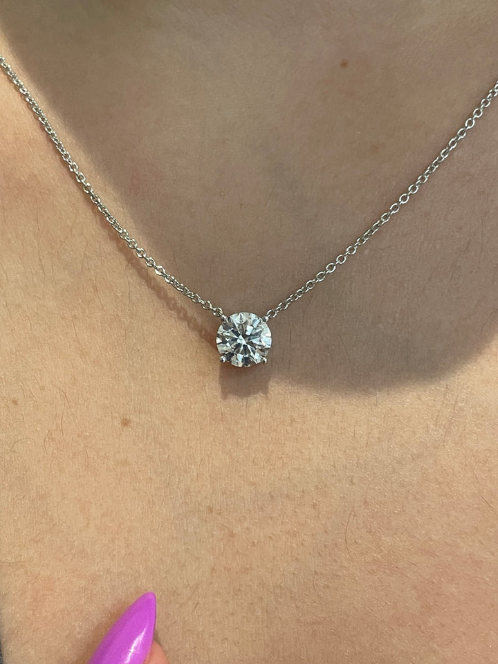 שרשרת יהלום מרחף 1 קראט טבעי