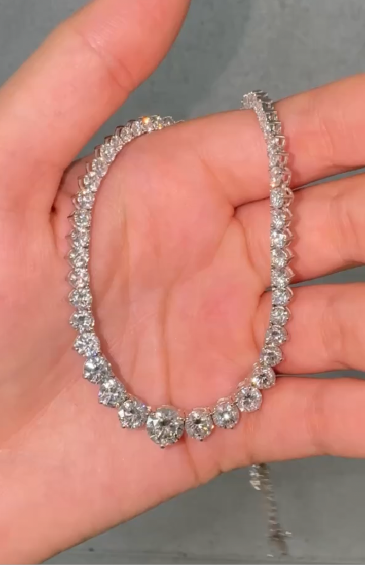 שרשרת קולייר יהלומים ״דגרדה״ 20 קראט מעבדה