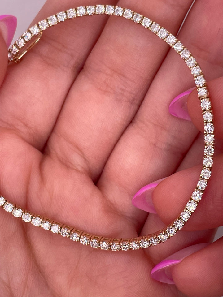 צמיד טניס יהלומים טבעיים 2 קראט יהלומים טבעיים